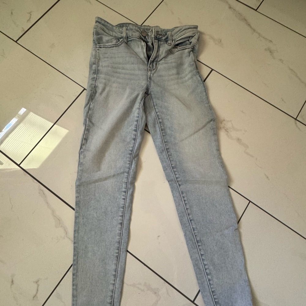 American Eagle Outfitters Blue Skinny Jeans with Classic Wash